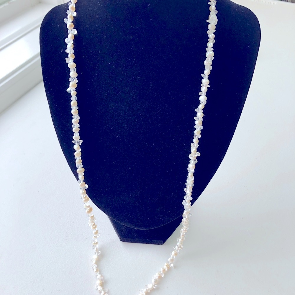Fresh Water Pearl Long Strand Necklace